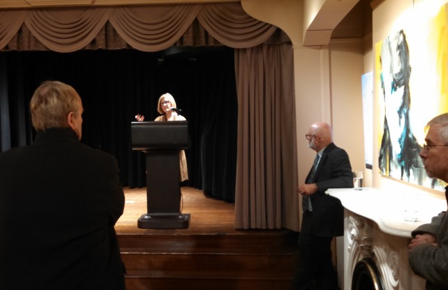 Leslie M. Nolan Artist Remarks at Arts Club of Washington With Curator Erich L. Keel Third From Left