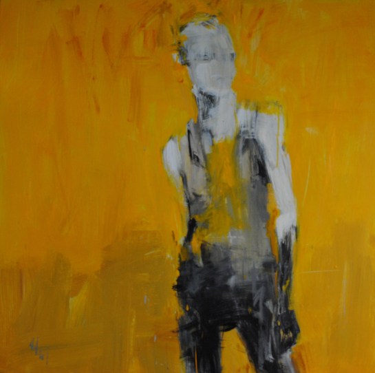 "Yellow Alert" by Washington, DC artist Leslie Nolan