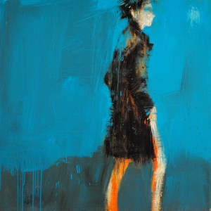 Smart Isn't Enough By Contemporary Figurative Painter Leslie M. Nolan 36"x36" acrylic on canvas