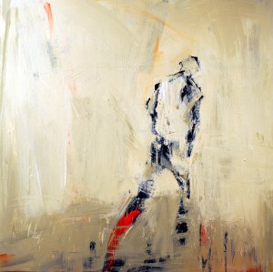 Washington, DC Artist Leslie Nolan's "Choose To Walk Here" 36"x36"x2 1/2" acrylic on canvas