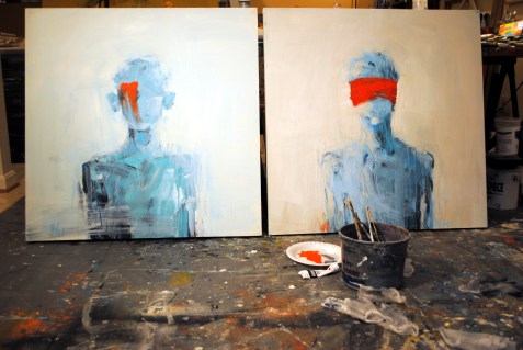 Leslie M. Nolan's work in the studio