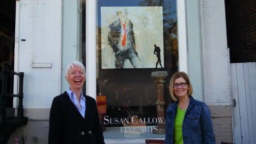 Leslie Nolan (right) with Susan Calloway, owner of Susan Calloway Fine Arts in Georgetown
